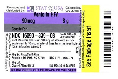 Ventolin Label Image (Ventolin 90mcg Label 339)
